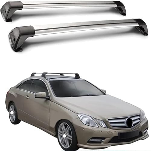 Dachträger aus Aluminium Dachträger-Querstangen für Benz E-Class W213 C207 W212 W211 Sedan,Dachgepäckträger-Alu Relingträger 2 Stücke,B