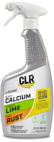 CLR Brands® Lime & Rust Remover, Blasts Calcium, Dissolves Lime, Zaps Stubborn Rust Stains and Hard Water, 22 Ounce Spray Bottle (Pack of 1)