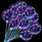 12 Pack Leuchtende Luftballons, 40cm Transparente Led Luftballons, Led Luftballon mit Stäbe, Led Bobo Luftballons mit Bunt Led Lichterketten für Geburtstag, Hochzeit, Valentinstag Party Dekor