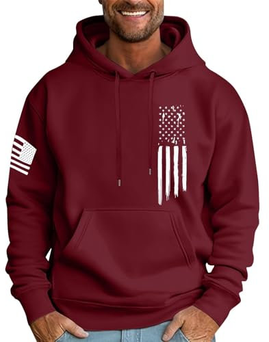 VaiKanhai Shirt Langarm Herren Trendy Hoodies für Herren Übergroße Fleece Sweatshirts Langarm Hoodie Große und Lange Grafik Hoodie mit Taschen Pulli Herren Strick