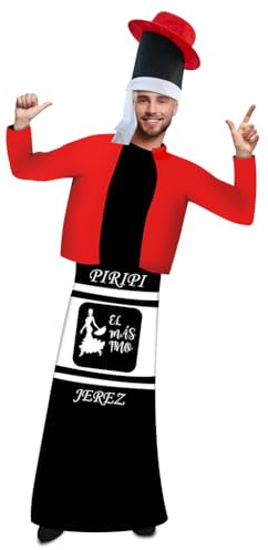 FYASA | Disfraz de Botella de Vino Hombre - Disfraz Adulto para Fiestas, Despedida de Soltero, Carnaval y Halloween (Talla M/L)