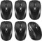 TESIN Paquete de 6 ratones inalámbricos para laptop, mouse de computadora de 1200 DPI con 6 botones, 2.4 G inalámbrico a granel con receptor USB, ratones negros para laptop, PC, computadora