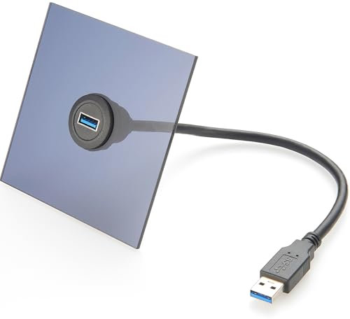 USB 3.0 A Extension Cable USB 3.0 Mount Cable USB A Male to Female Round Panel Mount USB 3.0 Cable USB A Coupler Jack Cable