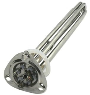 63MM TRIANGULAR FLANGE STAINLESS STEEL IMMERSION HEATING PIPE, 220V/380V WATER HEATER HEATING ELEMENT, SUITABLE FOR DISHWASHER/WATER DISPENSER/COMMERCIAL HOT WATER EQUIPMENT(380V,3KW L200MM)