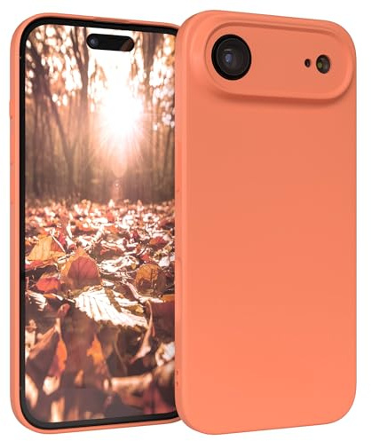 EAZY CASE - Silikonhülle für iPhone Air Hülle Silikon Case Orange weich stoßfeste Handyhülle Schutzhülle mit Kameraschutz Dünn Premium Schutz Cover TPU Phone Bumper in Pastell Hellorange Matt