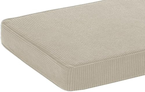 seokor Bankauflage Sitzkissen Cord - 80x40 90x50 100x40 120x40 140x40 150x50 160x40 5cm Dick Bankkissen - Waschbar & rutschfest - für Bank, Fensterbank, Gartenmöbel und Terrasse(Color7,90x50x5cm)
