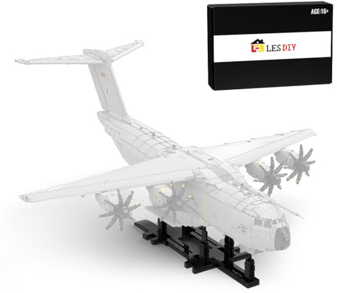 Vectolbricks Technik Transporter Halterung, 524 Teile Klemmbausteine A400M Atlas Großes Transportflugzeug Halterung Set für Erwachsene