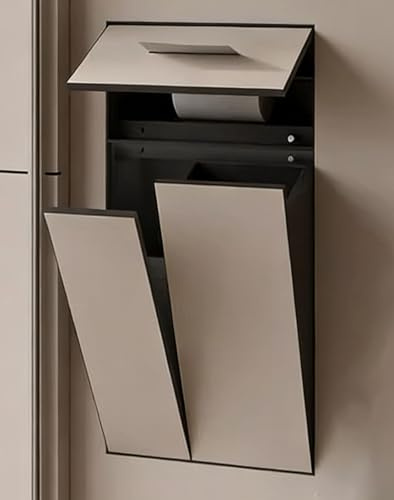toilettenpapierhalter unterputz Verdeckt In Die Wand Eingelassener Badezimmer-Mülleimer/Toilettenbürstenhalter/Taschentuchhalter, All-in-One-Set, Kompakte Duschnische(1 Pack)