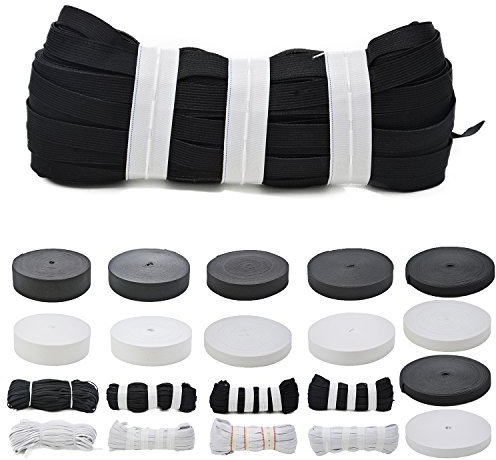 Roban Fashion Gummiband zum nähen 15mm 1,5cm breit 25 Meter Schwarz