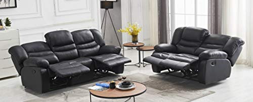 Mapo Möbel Voll-Leder Couch Relaxsofas Sofas Relaxsessel Fernsehsessel 5116-3+2-S