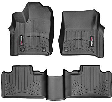 Passgenaue Fußmatten gummimatten passend für: Jeep Grand Cherokee WK2 2017-19|Schwarz|1. und 2. Reihe Weathertech FloorLiner