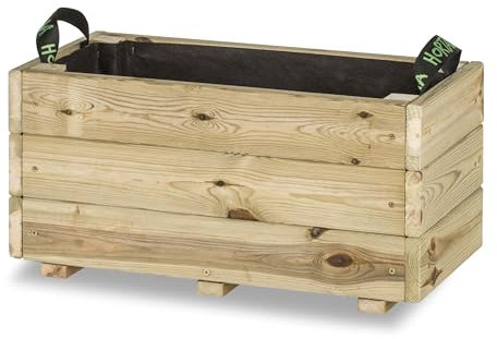 Hortalia Jardinera de Madera para Exterior - Protección Autoclave Nivel IV - Ghio KD 60x30x30cm