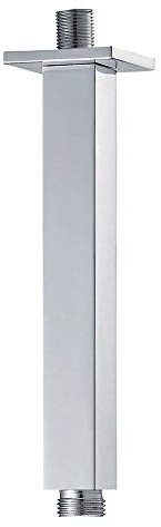 Kibath 474311 Brazo de Ducha Altura 17cm. Soporte para duchón rociador Fijo. De Formas rectangulares y cuadradas para anclados a Techo, Cromo Brillo