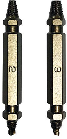 Tivoly 11111120004 2 Extracteurs de vis endommagées, réversibles doubles pointes
