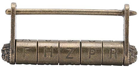 Cadenas à code antique verrou de mot de passe de style chinois vintage pour boîtes en bois antiques, boîtes à bijoux