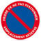 Panneau Prière De Ne Pas Stationner, Emplacement Réservé - Interdiction de stationner sur un emplacement réservé - Panneau de sécurité rigide et rond - Diamètre 240 mm - Plastique PVC de 1 mm