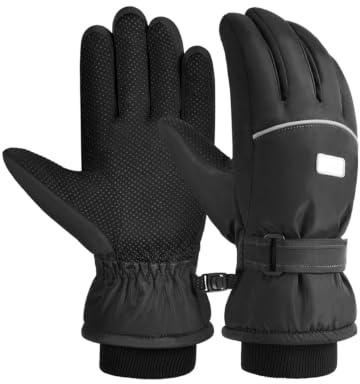 OOPOR Kinder Winter Warme Wasserdicht Skihandschuhe - Anti-Rutsch Skating Handschuhe Thermal Winterhandschuhe Verdickt Schneehandschuhe Outdoor Sport Winddicht Handschuhe für Fahrrad Junge Mädche