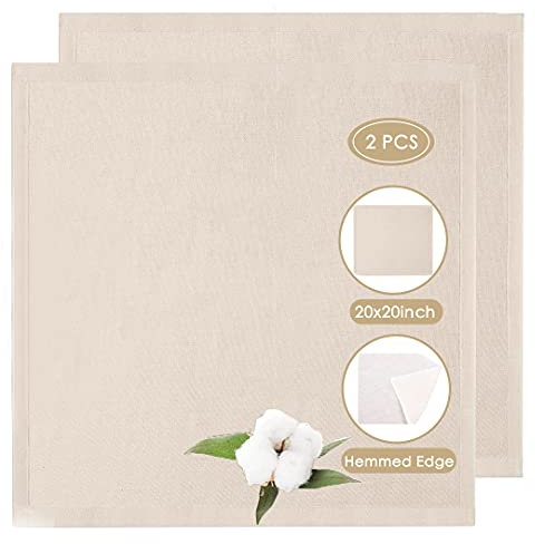 2 Stück Passiertuch Käsetuch Filtertuch, Seihtuch Nussmilchbeutel, 100% Naturrein Baumwolle Mulltücher Küche, Küche Dampftuch, Lebensmittel Zubereiten und Filter (50X50cm Filtertuch)