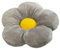 Butterfly Craze Daisy Lounge Flower Pillow - Large 35 Inches Cozy & Stylish Floor Cushion, Perfect Seating Solution for Teens & Kids, Machine Washable Aesthetic Decor, Plush Microfiber, Gray