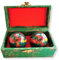 SabelAX Baoding Boules de santé pour exercice des doigts, main, soulagement du stress, méditation, relaxation, anti-stress Feng Shui Vert dragon