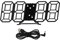 LED-Digitalwecker, Digitaluhr mit Großem Display, LED-elektronisches Datum, Temperaturanzeige, Elektrische Wanduhr, 3D-Wanduhr, Schreibtisch für Wohnzimmer, Büro,(Grünes Wort der schwarzen Schale)