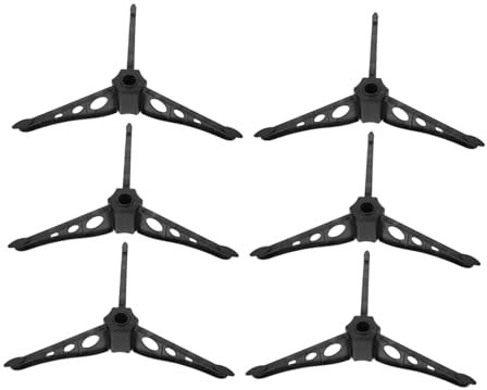 Healifty Adjustable Base 6pcs Christmas Tree Stand DIY Xmas Tree Holder Black 11.40x10.22x1.97in Decked Accessories
