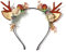 Bufenia Serre-tête en bois de Noël avec fleurs, baies, renne, accessoire pour cheveux de fête pour femmes et filles (B)