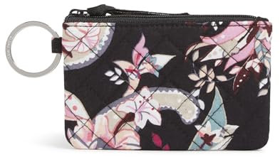 Vera Bradley Damen Geldbörse aus Baumwolle mit Reißverschluss, Botanisches Paisleymuster, Einheitsgröße