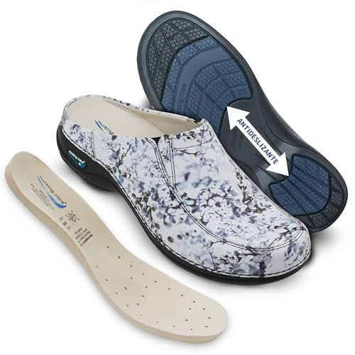 Nursing Care Wash'Go Berlin - Sanitär-Clogs für Damen und Herren, waschbar, rutschfest, Leder, Winter, 40 EU