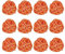 sourcing map 12 Stück Weiden-Rattan-Kugeln, dekorative Kugeln, 3,1 cm, für Vasenfüller, Hochzeit, Garten, Flur, Party, Orange