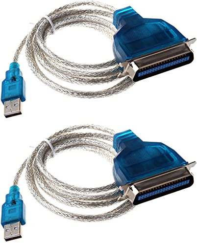 BRIUERG 2X Cable USB A Paralelo IEEE 1284 Impresora (Conecta Tu Vieja Impresora Paralela A Un Puerto USB)