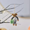 Ginger Ray Filz Skelett Bär Hängende Ornament Halloween Baumschmuck Schwarz