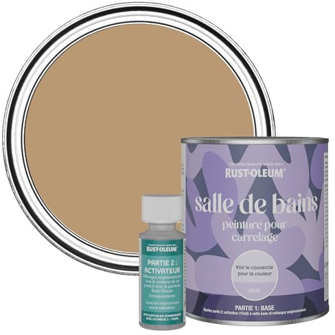 Rust-Oleum Orange Water-Resistant Bathroom Tile Paint in Matt Finish - Fired Clay 750ml
