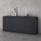 doporro Sideboard Kommode in Anthrazit matt 167x36 cm Aufbewahrungsschrank Holz Bodenstehend für Ihren Wohnbereich Viel Stauraum Schrank 03