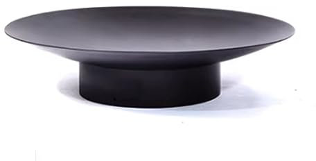 HJDSUDU Cast Iron Outdoor Raised Fire Pit Bowl, Round Carbon Steel Fire Bowl, Outdoor Campfire Heating Stove, for Outdoor Patios, Backyards & Camping Uses,100CM/39.3IN