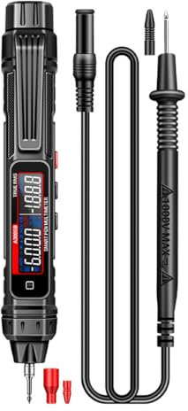 DollaTek Counts Pen Type Digital Multimeter Electrical Tester for AC/DC Voltage Live Wire Resistance Continuity and Diode Tests Multimeter Tester