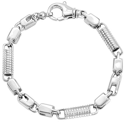 TAIPAN Montecarlo Ketten Armband 6,5mm breit Edelstahl Armkette Länge 19cm / 21cm Geschenk für Männer (21)