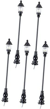 Toyvian 20 STK Modell Gartenleuchte Züge Im -maßstab Weihnachtsspielzeug Puppenhauslampe Mini-zubehör Zuglaterne Lampe Modell Einer Gartenlampe Ländlich Kind Material Edelstahl Plus Abs