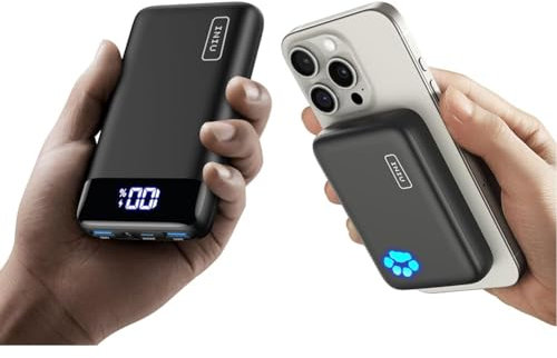 INIU Power Bank, 20000mAh Fast Charging Portable Charger, 22.5W Powerbank with USB C Input & Output & Magsafe Power Bank, 10000mAh 20W Magnetic Fast Charging Portable Charger