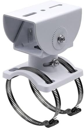 CCTV Security Camera Corner Pole Mounting Bracket,Equipped with Two Hoops φ10cm/20cm/30cm/40cm Select Die-cast Aluminum Alloy Surveillance Camera Horizontal Vertical Pole Mount Kit (Hoops φ30cm)