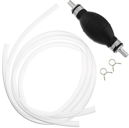 Gatuida Pompe à Siphon Manuelle Pour Transfert Essence Avec Tuyau Et Entrée Sortie Intégrées Adaptée à Eau Et Huile