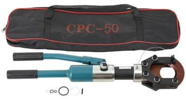 ECUTEE Hydraulische Kabelschere Schneider Hydraulic Cable Cutter Kabelwerkzeug 70kN Φ50mm Kabelschneider Kupfer Trennschere Crimpzangen Drahtschneider für CU, Alu und Telefonkabel