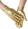 Ldabrye Nightclub Metallic Handschuhe Weihnachten Konzert Party Kostüm Metallic Handschuhe für Damen und Mädchen, gold, Long style