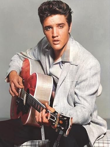 TMXON 5D-Diamantgemälde zum Selbermachen, Elvis-Stickerei, runder Bohrer, Diamant-Kreuzstich, Mosaik-Dekoration, Geschenk, 30 x 40 cm