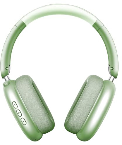 Wentronic Y01 Wireless Over Ear Headphones, Noise Canceling Bluetooth 5.3 Headphones with Microphones,Hi-Res Audio,48H Playtime,Foldable,Breathable Soft Earpads for iOS/Android/Samsung/PC-Green