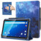 TiMOVO Universal Hülle für 10,1 Zoll Android Tablet mit Stiftschlaufe, Leichtes & Faltbares Standhülle mit Handschlaufe für Alle 9,6-11 Zoll Touchscreen-Tabletten, Blauer Sternenhimmel