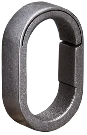 Gvblkq Moschettone in titanio, clip per chiave rotonda, gancio in lega, multifunzione, chiusura sicura, design elegante, leggero, trasporto quotidiano, 2 x 1,3 x 0,5 cm, chiusura stabile, scelta