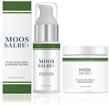 Moossalbe Plus, Moossalbe Gesicht Falten Testsieger, Moossalbe gegen Mundfalten, Aktiv Hautreparatur Moossalbe, Mooscreme mit Aloe Vera gegen Falten, Antifaltencreme Soforteffekt (A+B, One Size)