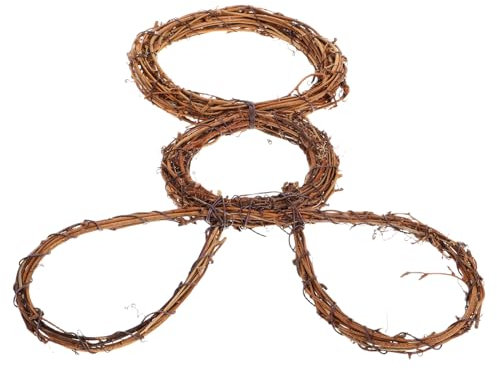 Alipis Rattan-hasenkranz Für Den Außenbereich Und Haustür Natürliche DIY-basteldekoration Handgefertigter Osterkranz Für Innenhof Und Party