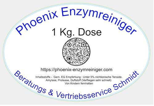 Nicotine Odour Remover Cigarette Odour Remover Phoenix Enzymreiniger 1 x 20 g Makes 1.0 L - 1.5 L Enzyme Cleaner (1.1 kg)